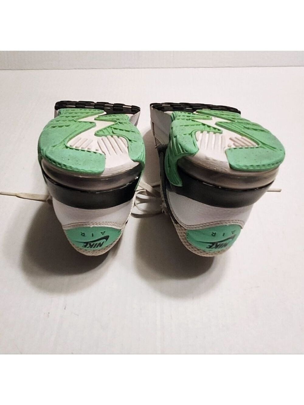 Nike Air Max Excee White Green Grey Leather Mesh Sneakers Size 6 - Picture 7 of 10